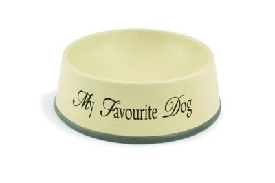 Designed By Lotte - Hondenvoerbak - Creme Grijs - 22X8,5 Cm