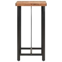 Bartafel 55x55x107 cm massief acaciahout en ijzer - thumbnail