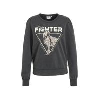 ONLY sweater ONLLUCINDA van biologisch katoen antraciet - thumbnail