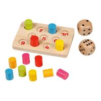 Goki hout shut the box mini spel - thumbnail