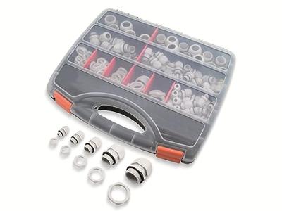 Quadrios 2102CA115 Wartel assortiment PA66 Wit 224 stuk(s)