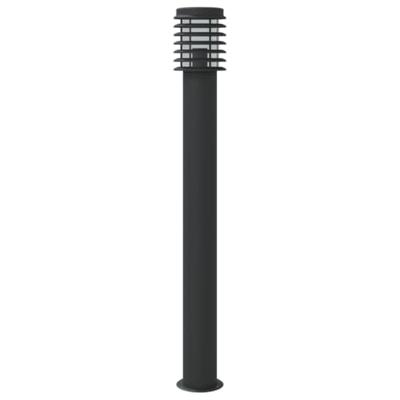 Vloerlamp voor buiten 3 st 110 cm roestvrijstaal zwart Vloerlamp voor buiten 3 st 110 cm roestvrijstaal zwart