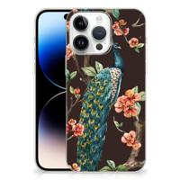 iPhone 14 Pro Max | TPU Hoesje | Pauw met Bloemen - thumbnail