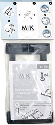 MIK - adapterplaat - zwart