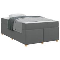 Bedframe met matras Donkergrijs 120 x 190 cm Stof - thumbnail