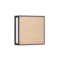 Lyora Vierkante wandlampAstral antraciet met hout - 9030631 - thumbnail