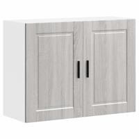 Keukenwandkast Porto bewerkt hout grijs sonoma eiken - thumbnail