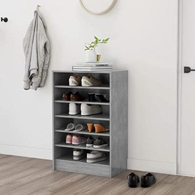 VidaXL Schoenenkast 60x35x92 cm bewerkt hout betongrijs VidaXL Schoenenkast 60x35x92 cm bewerkt hout betongrijs