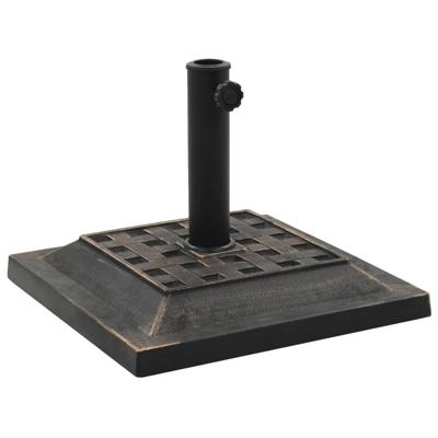 VidaXL Parasolvoet vierkant 12 kg polyresin bronskleurig