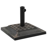 VidaXL Parasolvoet vierkant 12 kg polyresin bronskleurig - thumbnail