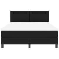 Boxspringbed met Matras in Zwart, 160 x 200 cm, Kunstleer - thumbnail