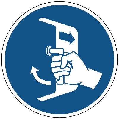 Luiken sluiten en beveiligen gebods- Ø 100 mm - Sticker