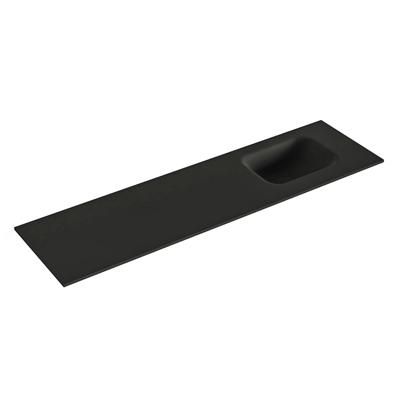 MONDIAZ LEX Urban solid surface inleg wastafel voor toiletmeubel 110cm. Positie wasbak rechts