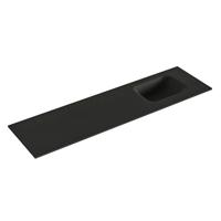 MONDIAZ LEX Urban solid surface inleg wastafel voor toiletmeubel 110cm. Positie wasbak rechts - thumbnail