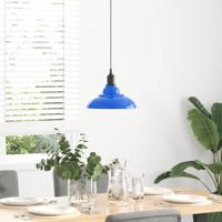 Hanglamp in hoogte verstelbaar E27 31 cm metaal donkerblauw - thumbnail