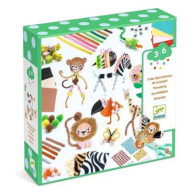 Creatieve doos - Jungledieren - DJECO rozen Creatieve doos - Jungledieren - DJECO rozen