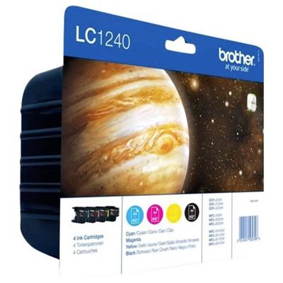 Brother inktcartridge, 600 pagina&apos;s, OEM LC-1240VALBP, 4 kleuren