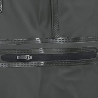 Waadpak met laarzen en riem maat 41 donkergroen Waadpak met laarzen en riem maat 41 donkergroen