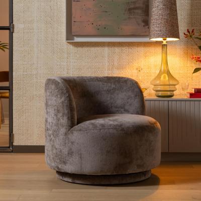 WOOOD Draaifauteuil 'Popular' Modulair, Chenille, kleur Taupe