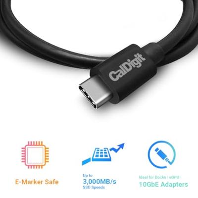 Thunderbolt 4/USB 4 kabel (0,8 m) passieve 40GBs/s, 100W, 20V, 5A.