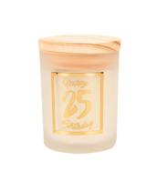 Geurkaars klein goud/wit - 25 jaar - thumbnail