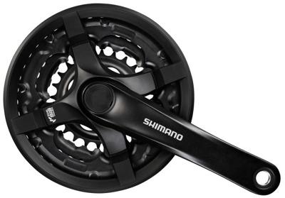 Shimano crankstel tourney cg triple 24-34-42 170mm zw. -4mm