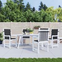 VidaXL Tuinstoelkussens lage rug 4 st 100x50x3 cm oxford stof zwart - thumbnail