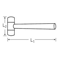 Stahlwille 10940 75 GUMMI-KOMPOSITIONSHAMMER 70140003 Rubberen hamer 780 g 1 stuk(s) - thumbnail
