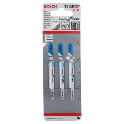 Bosch Professional T118EOF Decoupeerzaagblad Flexible for Metal VE=3 - 2608636231