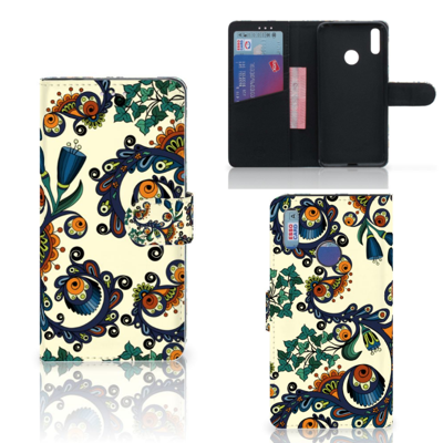 Wallet Case Huawei Y7 (2019) Barok Flower Wallet Case Huawei Y7 (2019) Barok Flower
