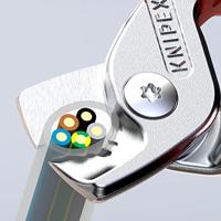 Knipex StepCut kabelschaar | Kunststof bekleed | Gebruineerd | Lengte 160 mm - 95 11 160 SB - thumbnail