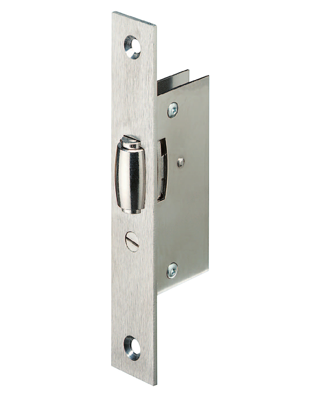 Lips 2072 Rolschootdeurslot | voorplaat messing vernickeld 25x150mm rechthoekig | DR 1+2+3+4 - 7326052