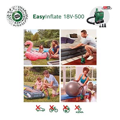 Bosch Easyinflate 18V-500 Accu Luchtpomp | 1 x 2,0 Ah accu + lader - 0603947201 - thumbnail
