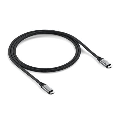 SATECHI USB4 V2 Pro Kabel, USB C Kabel (1.2m), tot 120Gbps Gegevensoverdracht, 240W Stroomvoorziening, 8K@60Hz-Scherm, Compatibel met Thunderbolt 5/4/3, voor MacBook, Windows en meer