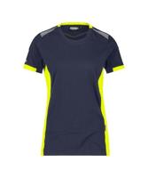 DASSY t-shirt tampico women nachtblauw/fluogeel xs - thumbnail