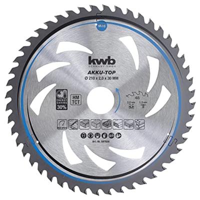 kwb 587856 Hardmetaal-cirkelzaagblad 210 x 30 x 1.3 mm Aantal tanden: 48 1 stuk(s)