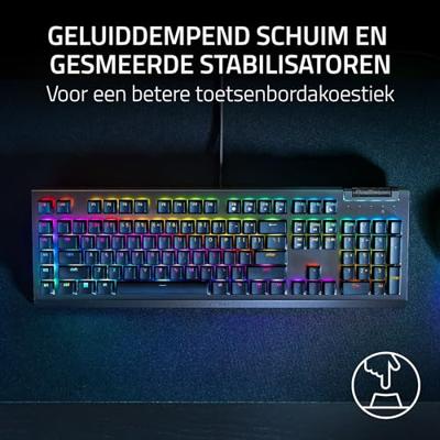 Razer BlackWidow V4 X Zwart - Razer Yellow