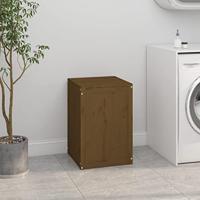 VidaXL Wasmand 44x44x66 cm massief grenenhout honingbruin - thumbnail