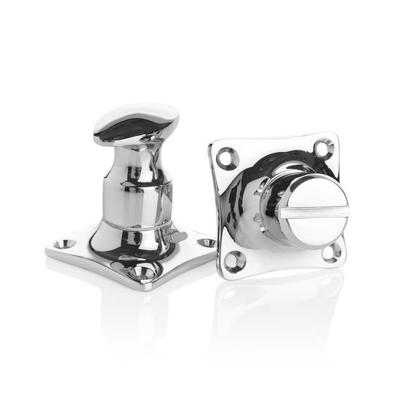 De Oude Deurklink WC Slot Draaiknop glanzend nikkel De Oude Deurklink WC Slot Draaiknop glanzend nikkel