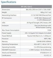 Access point UBIQUITI RP-5AC-GEN2 ROCKET PRISM 5 GHz Wit - thumbnail