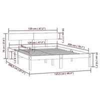Bedframe massief grenenhout honingbruin 120x200 cm - thumbnail