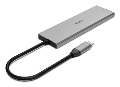 Hama usb-c-hub 4 ports 2x usb-a 2x usb-c usb 3.2 gen2 10 gbit/s pd alu