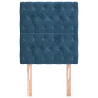Hoofdborden 2 st 80x7x78/88 cm fluweel donkerblauw - thumbnail