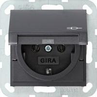 GIRA Inzetstuk Wandcontactdoos met randaarde System 55, Standaard 55, E2, Event, Event Clear, Event Opaque, Esprit, ClassiX Antraciet 045428 - thumbnail
