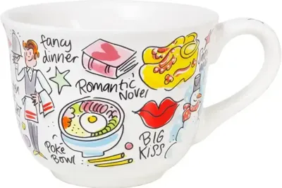 Blond Amsterdam soepkom aardewerk happy 14x9.5cm multi