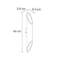 QAZQA Moderne wandlamp zwart met gouden binnenkant 5,6 cm - Organo - thumbnail