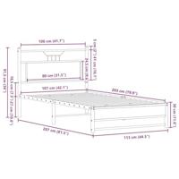 Bedframe zonder matras 107x203cm spaanplaat sonoma eikenkleurig - thumbnail