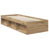 Bedframe Ambachtelijk eiken 75 x 190 cm Massief grenenhout - thumbnail