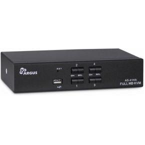 Inter-Tech AS-41HA HDMI KVM-switch Zwart