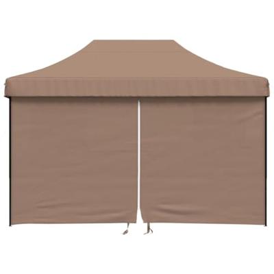 VidaXL Partytent inklapbaar pop-up met 4 zijwanden bruin VidaXL Partytent inklapbaar pop-up met 4 zijwanden bruin